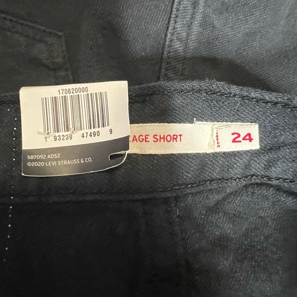 Levi’s Well Thread Urban Outfitters Ribcage Black Hemp High Waist Shorts - Picture 8 of 9